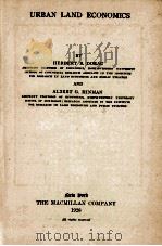 URBAN LAND ECONOMICS（1928 PDF版）