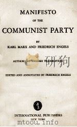 THE COMMUNIST MANIFESTO 1948 PDF电子版封面 KARL MARX AND FRIEDRICH ENGELS