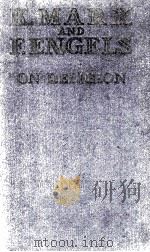 K. MARX AND F. ENGELS ON RELIGION 1957 PDF电子版封面