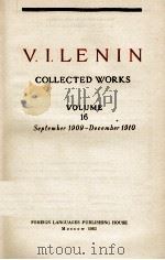 V.I.LENIN COLLECTED WORKS VOLUME 16 SEPTEMBER 1909 -  DECEMBER 1910（1963 PDF版）