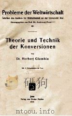 THEORIE UND TECHNIK DER KONVERSIONEN 1938 PDF电子版封面