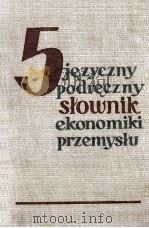 5-JEZYCZNY PODRECZNY SLOWNIK EKONOMIKI PRZEMYSLU 1959 PDF电子版封面
