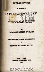 INTERNATIONAL LAW 1908 PDF电子版封面