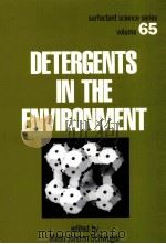 DETERGENTS IN THE ENVIRONMNT PDF电子版封面