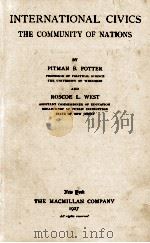 INTERNATIONAL CIVICS THE COMMUNITY OF NATIONS（1927 PDF版）