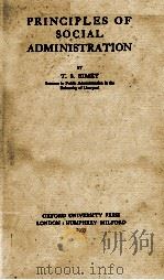 PRINCIPLES OF SOCIAL ADMINISTRATION（1937 PDF版）