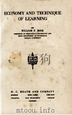 ECONOMY AND TECHNIQUE OF LEARNING（1932 PDF版）