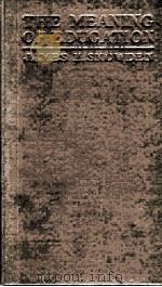 THE MEANING OF EUCATION（1921 PDF版）