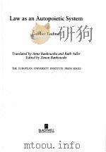 LAW AS AN AUTOPOIETIC SYSTEM（1993 PDF版）