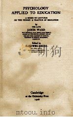 PSYCHOLOGY APPLIED TO EDUCATION（1926 PDF版）