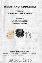 ESSAYS AND ADDRESSES TOWARD A LIBERAL EDUCATION（1934 PDF版）