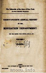 THIRTY-FOURTH ANNUAL REPORT OF THE EDUCATION DEPARTMENT  VOLUME 2 STATISTICS（1939 PDF版）