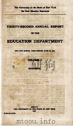 THIRTY-SECOND ANNUAL REPORT OF THE EDUCATION DEPARTMENT VOLUME 2 STATISTICS（1937 PDF版）