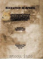 EDUCATION IN AFRICA 1922 PDF电子版封面