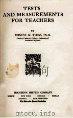 TESTS AND MEASUREMENTS FOR TEACHERS（1931 PDF版）