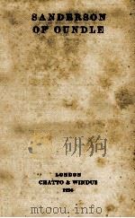 SANDERSON OF OUNDLE 1926 PDF电子版封面