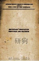 SECONDARY EDUCATION PRINCIPLES AND PRACTICES（1937 PDF版）