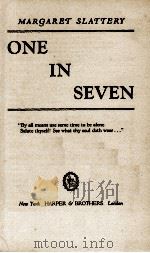 ONE IN SEVEN 1939 PDF电子版封面
