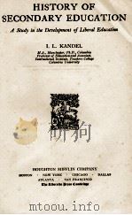 HISTORY OF SECONDARY EDUCATION（1930 PDF版）