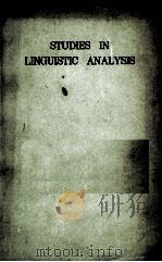 STUDIES IN LINGUISTIC ANALYSIS 1962 1962 PDF电子版封面