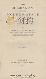 THE MECHANISM OF TH MODERN STATE  VOLUME I（1927 PDF版）