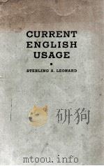 CURRENT ENGLISH USAGE ENGLISH MONOGRAPHS NUMBER 1（1935 PDF版）