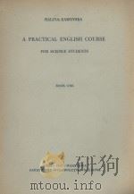 A PRACTICAL ENGLISH COURSE FOR SCIENCE STUDENTS DICTIONARY BOOK ONE 1958 PDF电子版封面