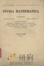 STUDIA MATHEMATICA TOM LXIII FASC.1（1978 PDF版）
