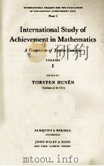 INTERNATIONAL STUDY OF ACHIEVEMENT IN MATHEMATICS  A COMPARISON OF TWELVE COUNTRIES VOLUME I（1967 PDF版）