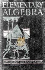 ELEMENTARY ALGEBRA（1939 PDF版）