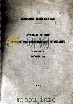 SEMINAIR HENRI CARTAN INVARIANT DE HOPF ET OPERATIONS COHOMOLOGIQUES SECONDAIRES VOLUME 1 2E EDITION（1959 PDF版）