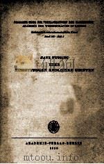 HANS WUSSING UBER EINBETTUNGEN ENDLICHER GRUPPEN 1958 PDF电子版封面