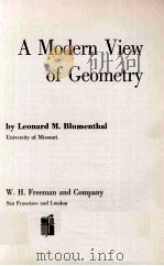 A MODERN VIEW OFGEOMETRY（1961 PDF版）