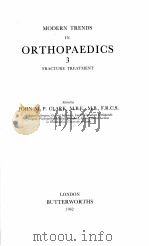 Modern Trends in Orthopaedics 3 PDF电子版封面