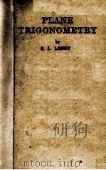 PLANE TRIGONOMETRY PDF电子版封面 S. L. LONEY