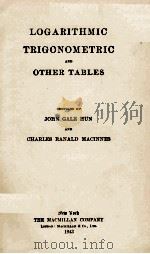 LOGARITHMIC TRIGONOMETRIC AND OTHER TABLES（1943 PDF版）