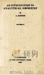 AN INTRODUCTION TO ANALYTICAL GEOMETRY VOLUME II（1957 PDF版）