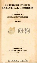 AN INTRODUCTION TO ANALYTICAL GEOMETRY VOLUME I（1949 PDF版）