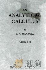 AN ANALYTICAL CALCULUS FOR SCHOOL AND NIVERSITY VOLS I-II（1957 PDF版）