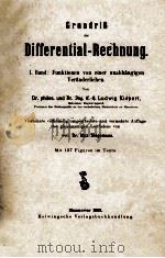 GRUNDRIB DER DIFFERENTIAL-RECHNUNG I.BAND: FUNKTIONEN VON EINER UNABHANGIGEN VERANDERLICHEN MIT 137（1921 PDF版）