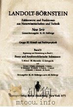 LANDOLT-BORNSTEIN GROUPPE III:KRISTALL-UND FESTKORPERPHYSIK BAND 9 ERGANZUNG UND ERWEITERUNG ZU BAND（1975 PDF版）