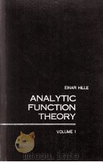 ANALYTIC FUNCTION THEORY VOLUME I PDF电子版封面 EINAR HILLE