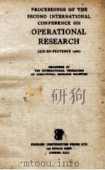 OPERATIONAL RESEARCH(AIX-EN-PROVENCE 1960) 1961 PDF电子版封面