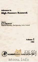 ADVANCES IN HIGH PRESSURE RESEARCH VOLUME 1 1966（1966 PDF版）