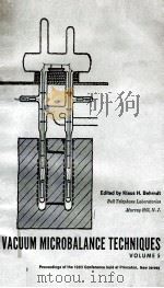VACUUM MICROBALANCE TECHNIQUES VOLUME 5（1966 PDF版）