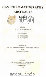 GAS CHROMATOGRAPHY ABSTRACTS 1964（1965 PDF版）