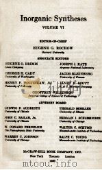 INORGANIC SYNTHESES VOLUME VI（1960 PDF版）