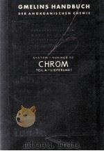 GMELINS HANDBUCH DER ANORGANISCHEN CHEMIE CHROM TEIL A-LIEFERUNG 1 MIT 38 FIGUREN SYSTEM-NUMMER 52（1960 PDF版）