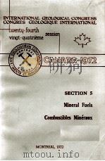INTERNATIONAL GEOLOGICAL CONGRESS  CONGRES GEOLOGIQUE INTERNATIONAL TWENTY-FOURTH VINGT-QUATRIEME SE（1972 PDF版）