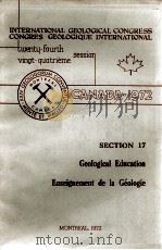 INTERNATIONAL GEOLOGICAL CONGRESS  CONGRES GEOLOGIQUE INTERNATIONAL TWENTY-FOURTH VINGT-QUATRIEME SE（1972 PDF版）